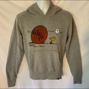 Vintage Rare 2009 Woodstock PEANUTS Grey Hoodie SM